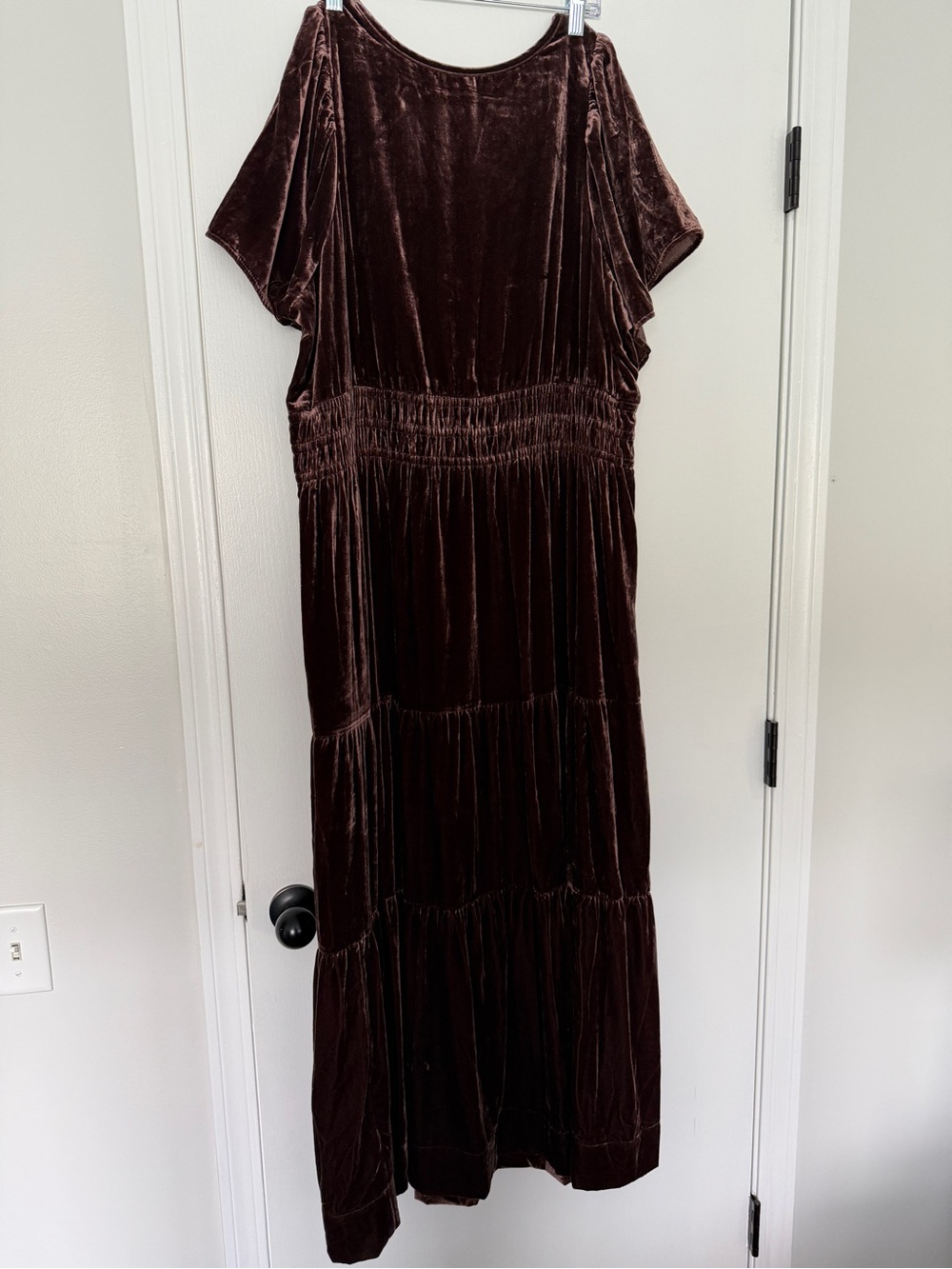 Anthropologie Chocolate Brown Velvet Somerset Maxi Dress NWT - Picture 9 of 9